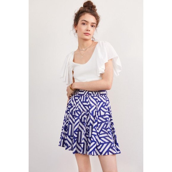 Anthropologie Maeve Ruffled A-Line Mini Skirt - Picture 2 of 11